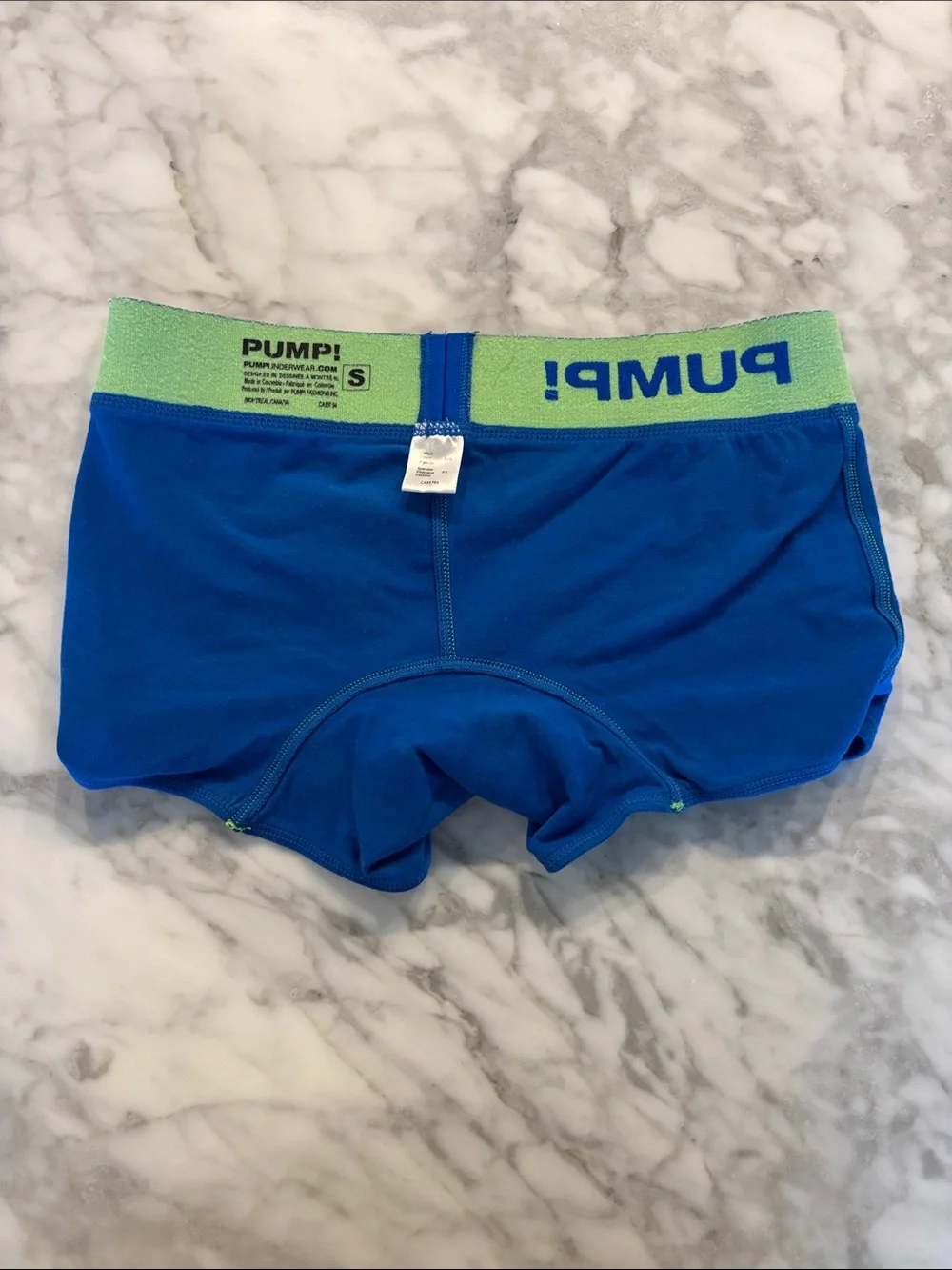 PUMP! Men’s Blue & Neon Green Performance Boxer Briefs